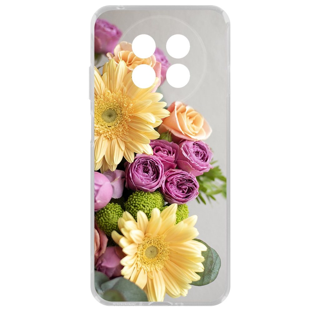 

Чехол-накладка Krutoff Clear Case Букет для Huawei Nova Y91, Прозрачный
