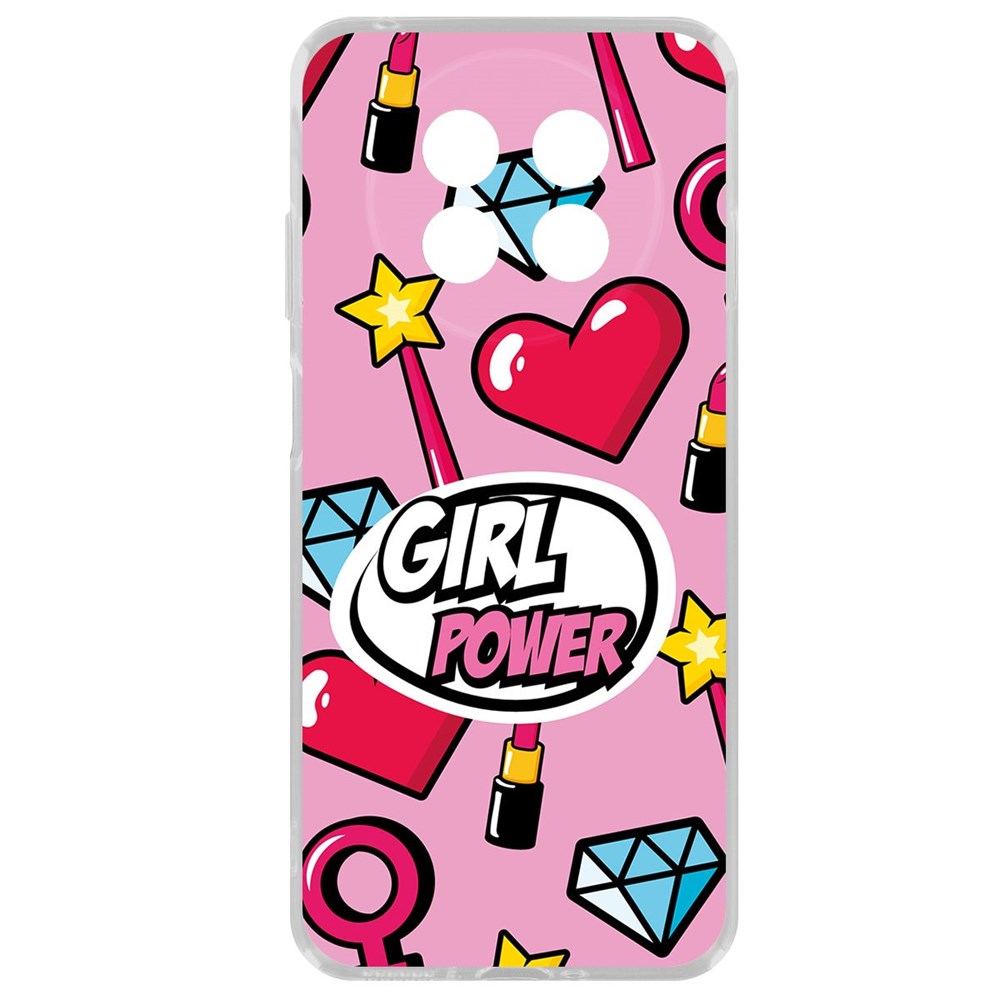 

Чехол-накладка Krutoff Clear Case Girl Power для Huawei Nova Y91, Прозрачный