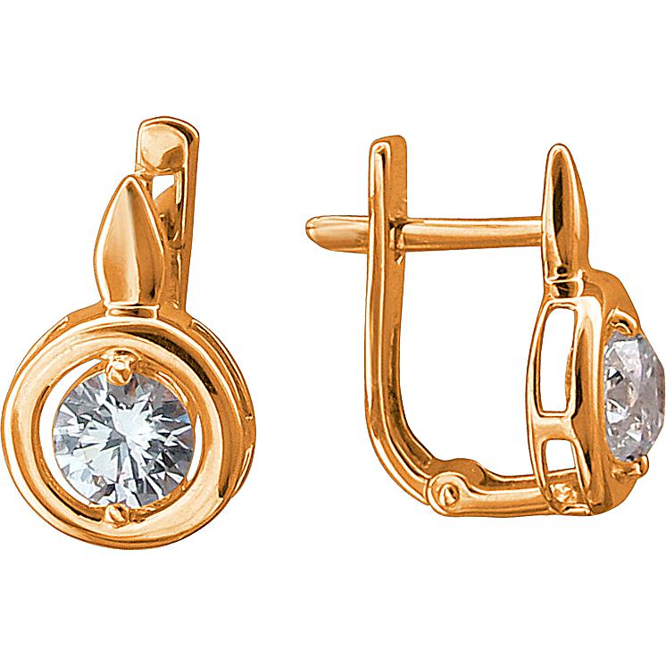

Серьги женские из золота Эстет 01С1112989, фианит, 01С1112989
