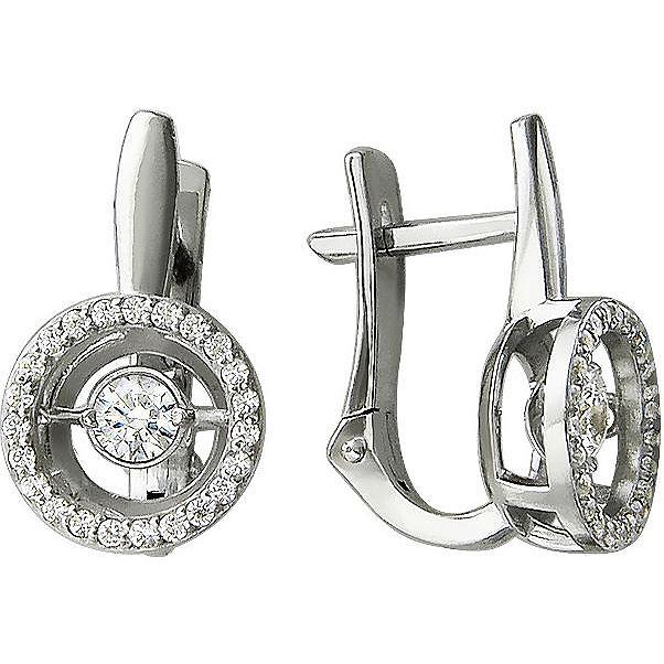 

Серьги женские из золота Эстет 01С127959, фианит, 01С127959