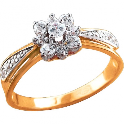 

Кольцо из серебра р.  Эстет 01К156552РА, фианит, 01К156552РА