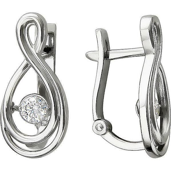 

Серьги женские из золота Эстет 01С127963, фианит, 01С127963