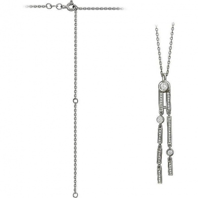 

Колье из серебра 40 см Эстет 01Л151244, фианит, 01Л151244