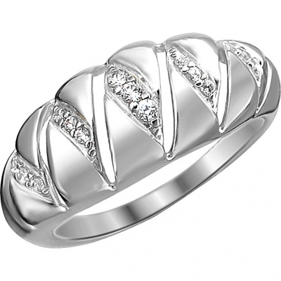 

Кольцо из серебра р.  Эстет 01К1513239, фианит, 01К1513239