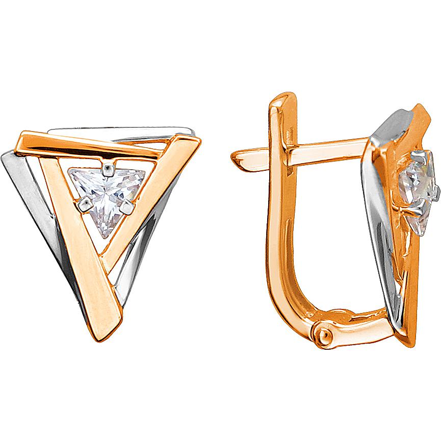 

Серьги женские из золота Эстет 01С1112986Р, swarovski, 01С1112986Р