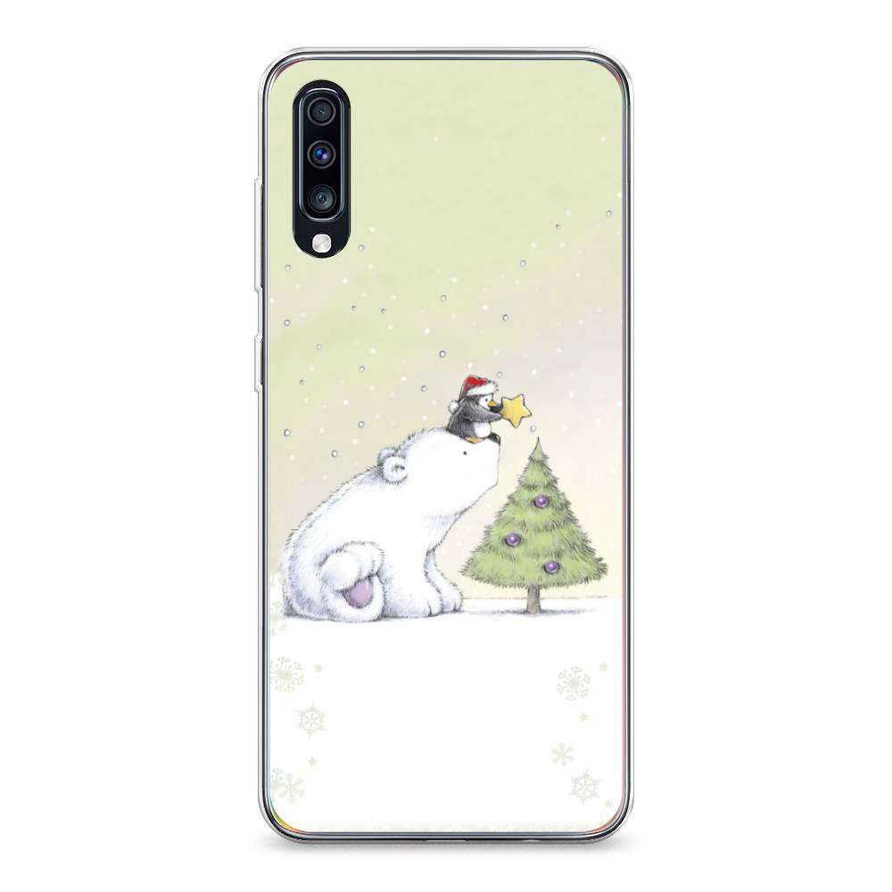 

Чехол на Samsung Galaxy A70 "Украшение елки", Белый;бежевый, 28150-5