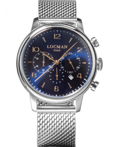 Наручные часы мужские Locman 0254A02R-00BLRG2B0 серебристые