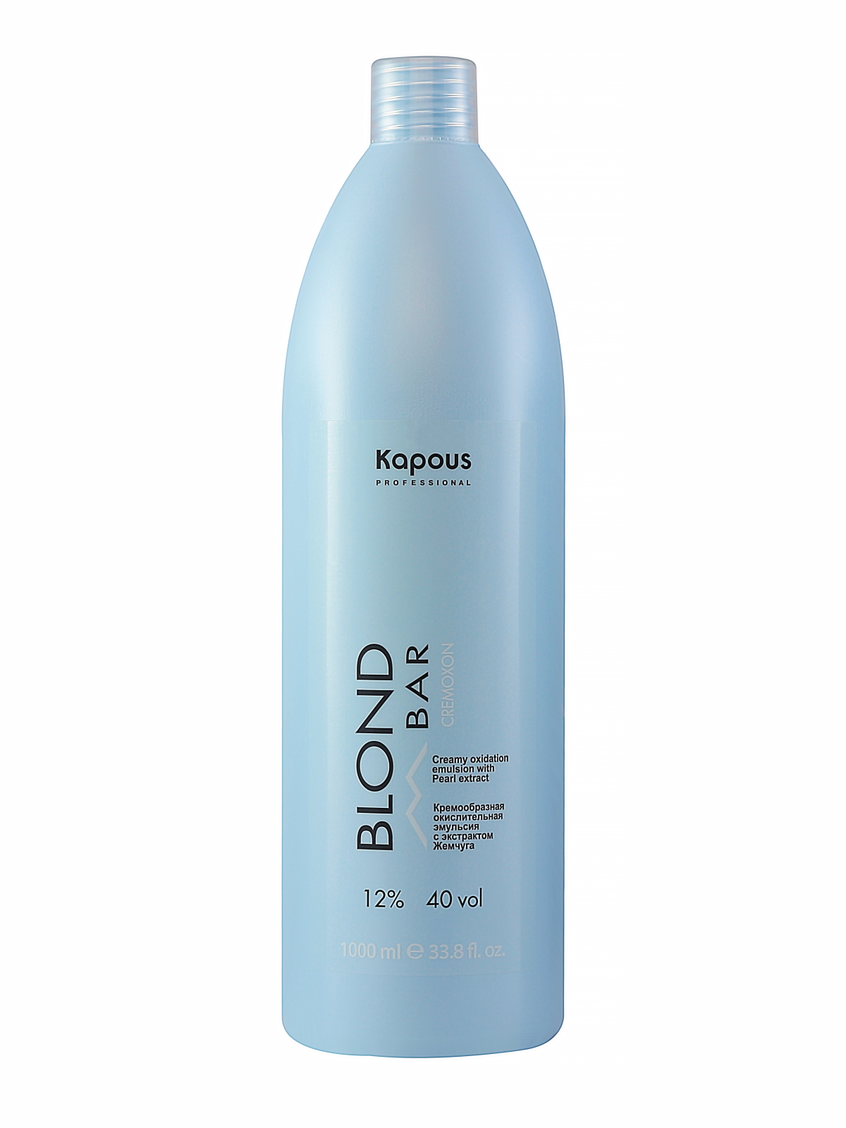 Окисляющая эмульсия Kapous BLOND BAR 12 %1000 мл серебристый шампунь для холодных оттенков блонд prima blond pb 1 p 1000 мл