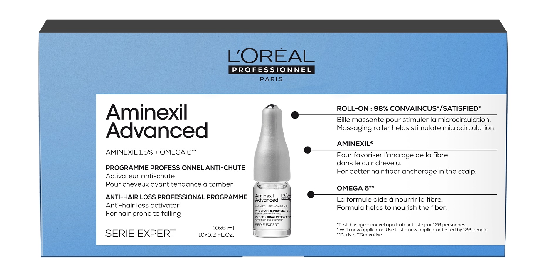 фото Ампулы l'oreal professionnel от выпадения волос aminexil advanced ampoules 10шт по 6мл