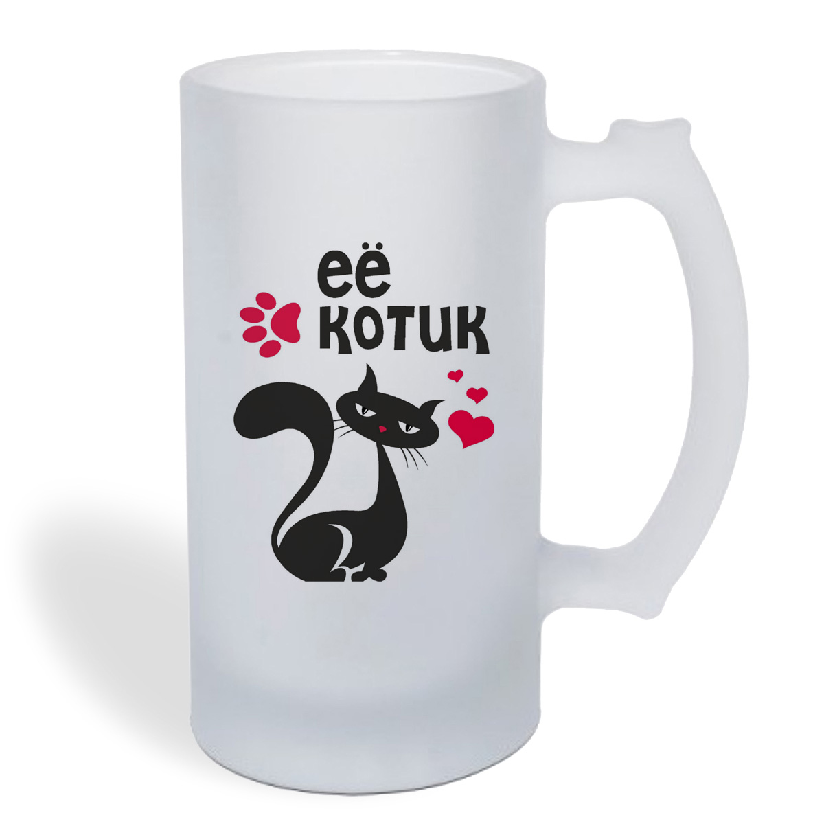 

Кружка пивная CoolPodarok ее котик (есть пара)