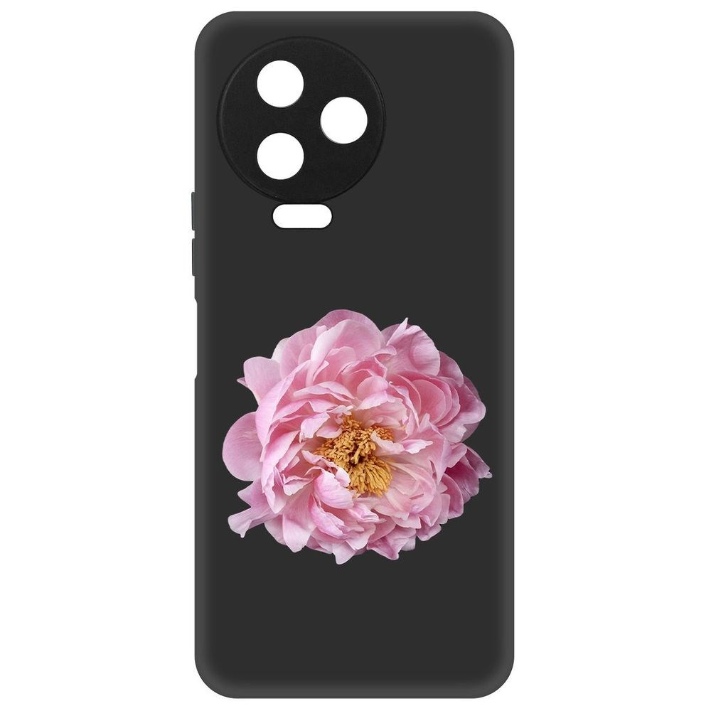 

Чехол-накладка Софт Розовый пион для Infinix Note 12 Pro, Черный