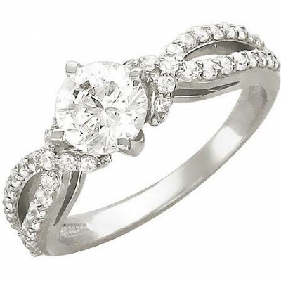 

Кольцо из серебра с фианитом р. 17,5 Эстет 01К156255, 01К156255