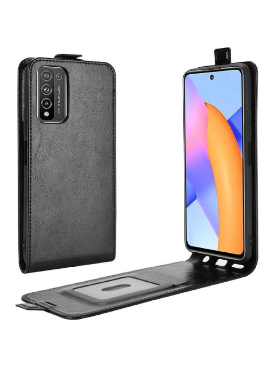 

Brodef Flip вертикальный эко кожаный чехол книжка Poco M3 коричневый