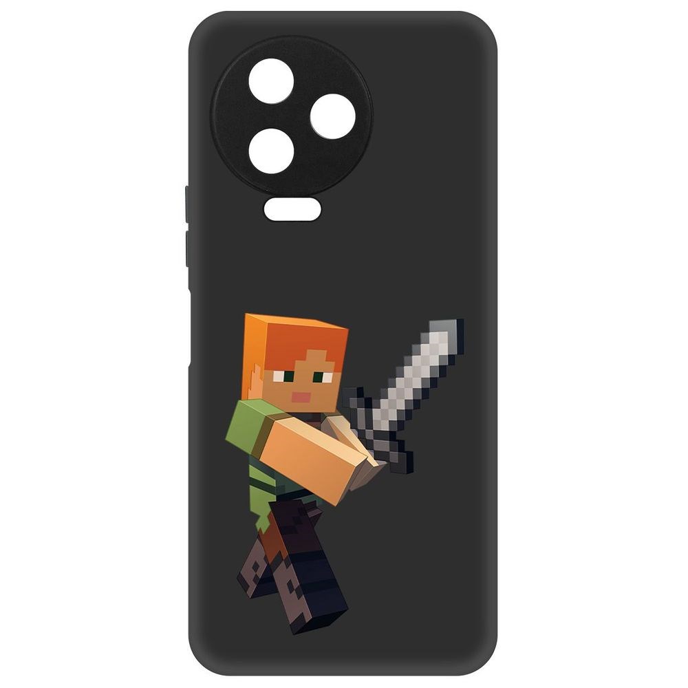 

Чехол-накладка Софт Minecraft-Алекс для Infinix Note 12 Pro, Черный
