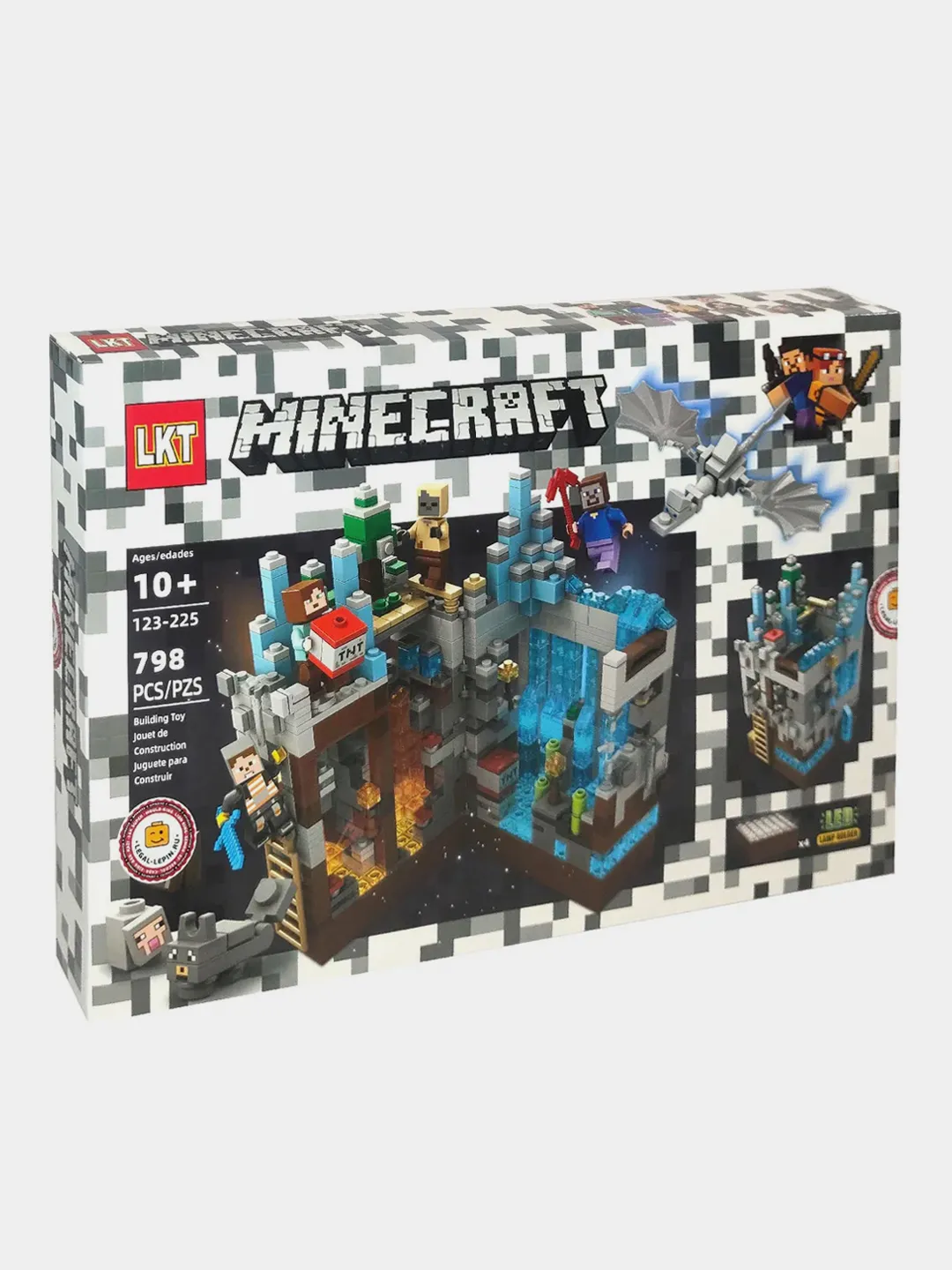 

Конструктор RENZAIMA Minecraft белая крепость, 798 дет, minecraft123-225
