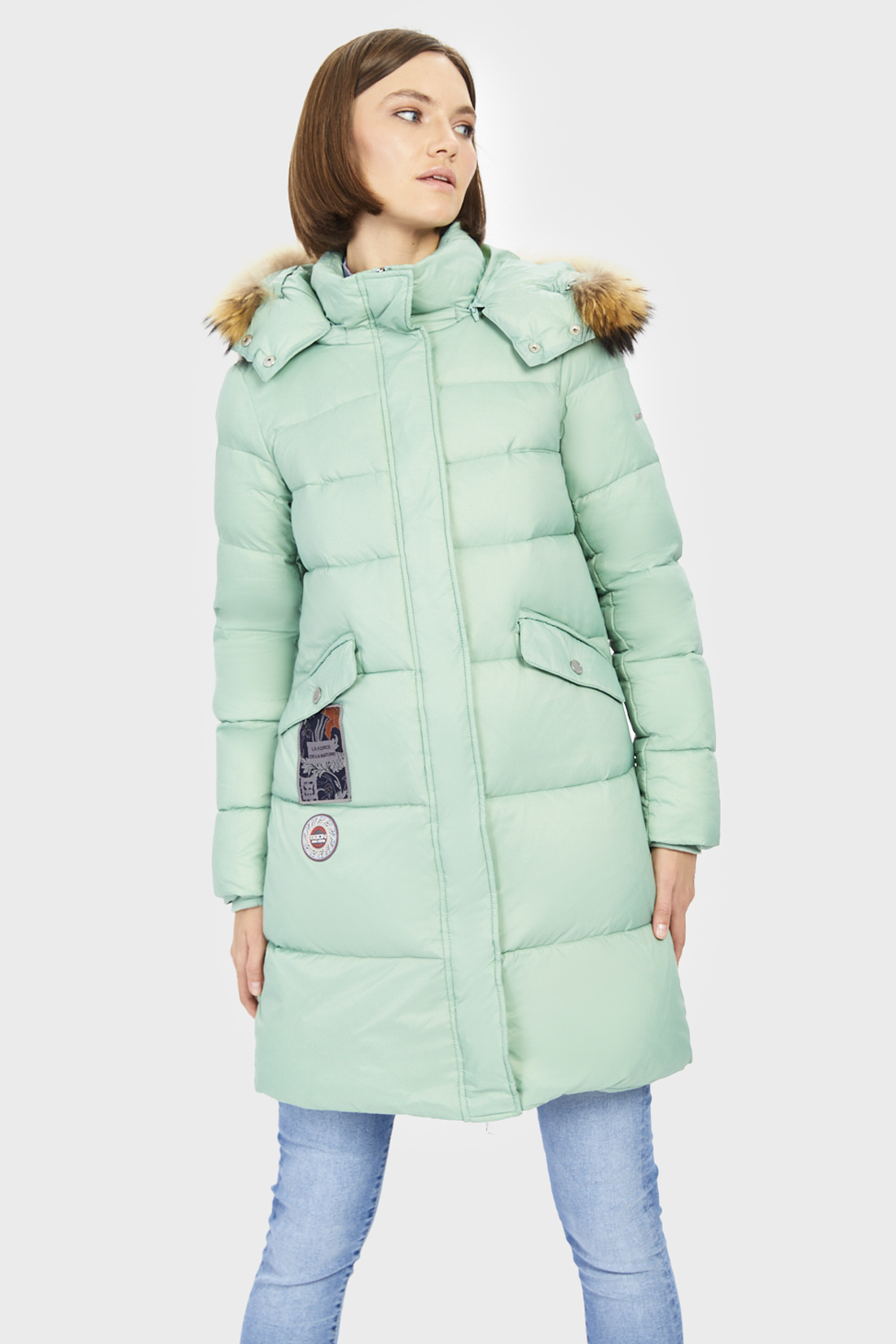 

Пуховик женский Baon B009568 зеленый 46