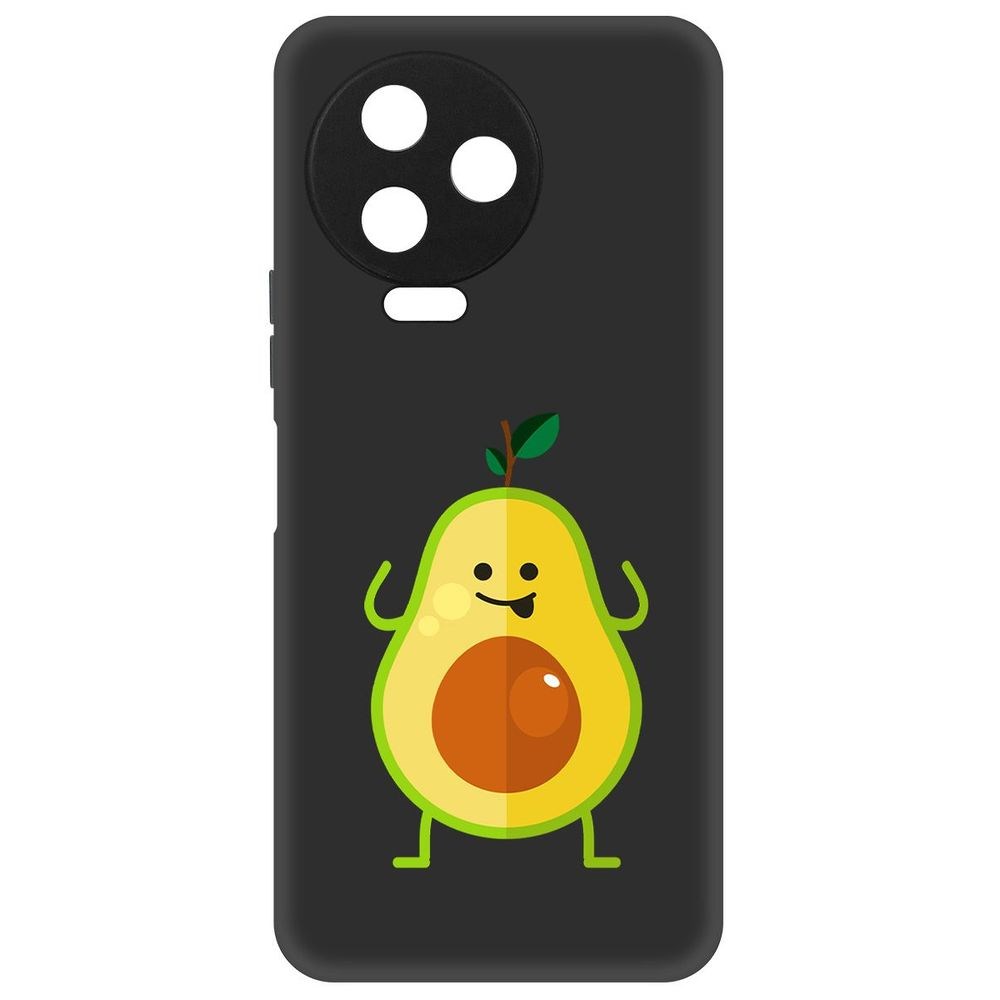

Чехол-накладка Софт Авокадо Веселый для Infinix Note 12 Pro, Черный