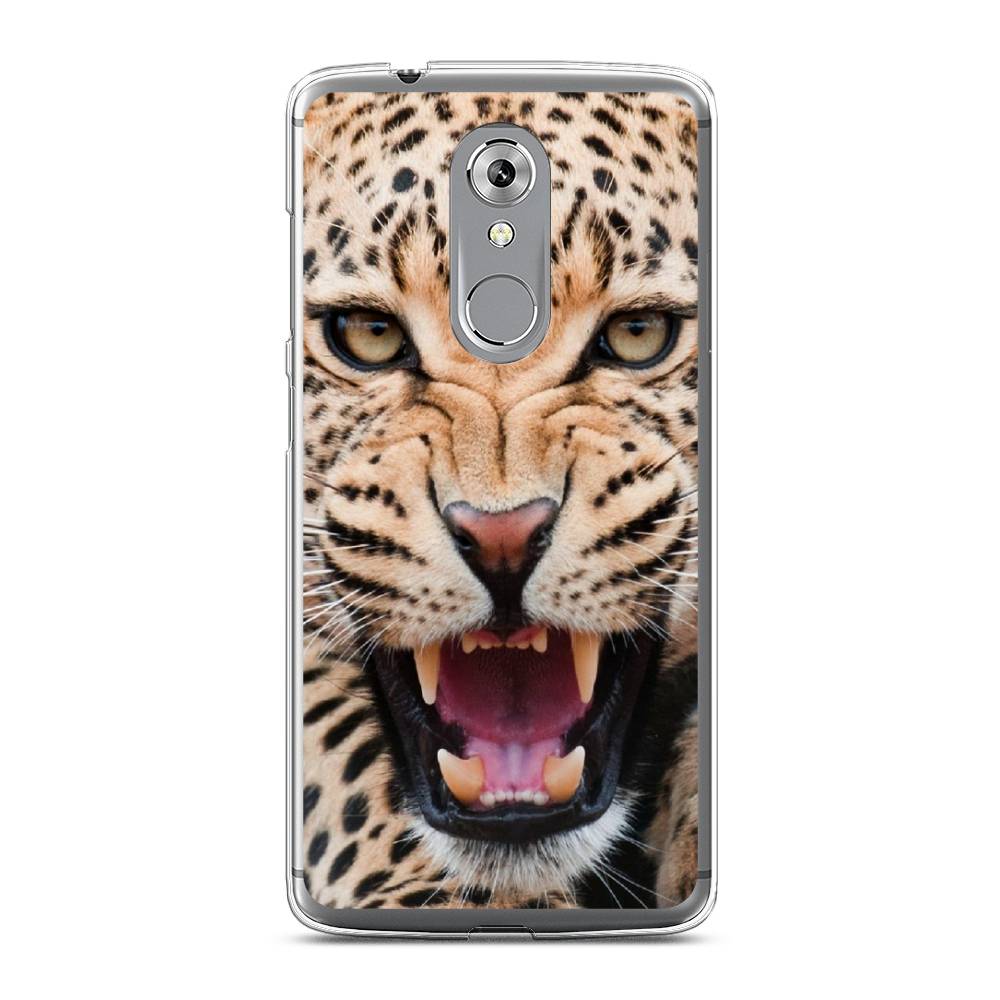 

Чехол на ZTE Axon 7 "Леопард 3d", Бежевый;черный, 131450-6