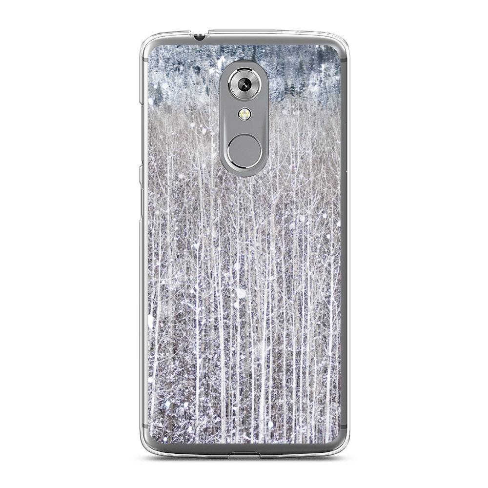 

Чехол на ZTE Axon 7 "Снежный лес", Бежевый;серый;белый, 131450-5