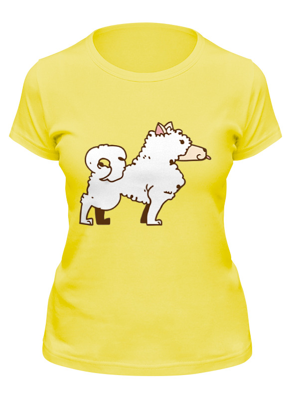 

Футболка женская Printio Собачка желтая S, Собачка