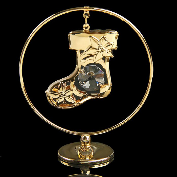 

Сувенир «Сапожок», в кольце, 738 см, с кристаллом Сваровски, Золотистый