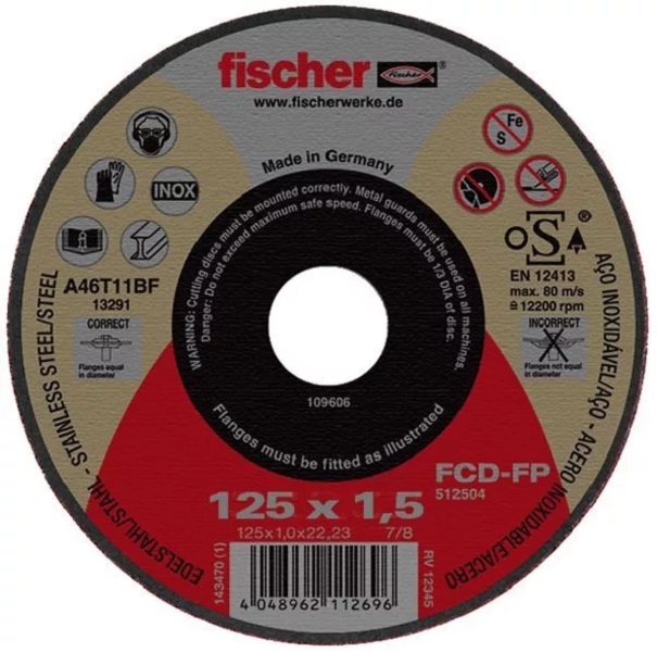 фото Отрезной диск fischer fcd-fp 230х1,9х22,23 fisher