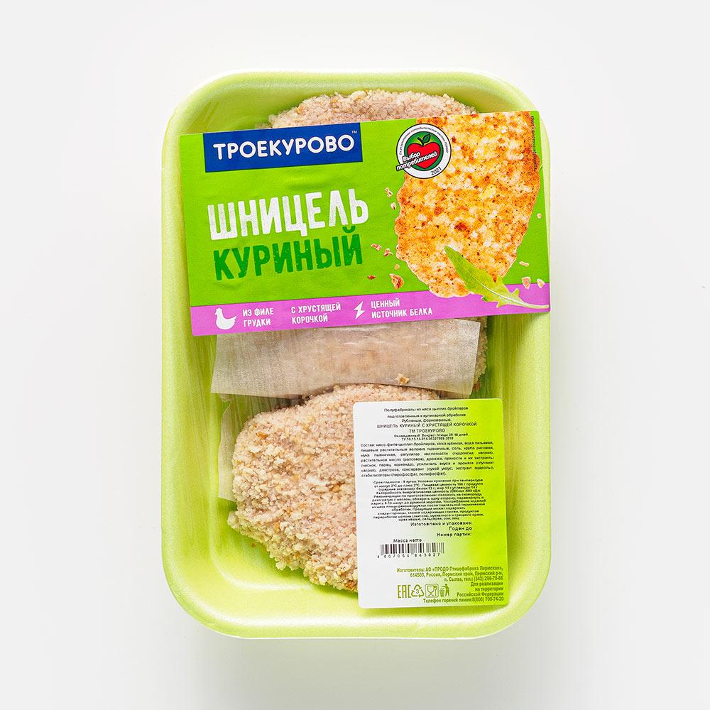 

Шницель куриный Троекурово с хрустящей корочкой охлажденный 450 г