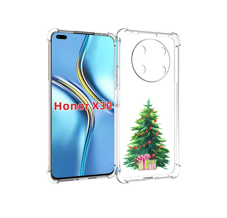

Чехол MyPads Елка новогодняя с подарками акварель для Honor X30 / Magic4 Lite 5G, Прозрачный, Tocco