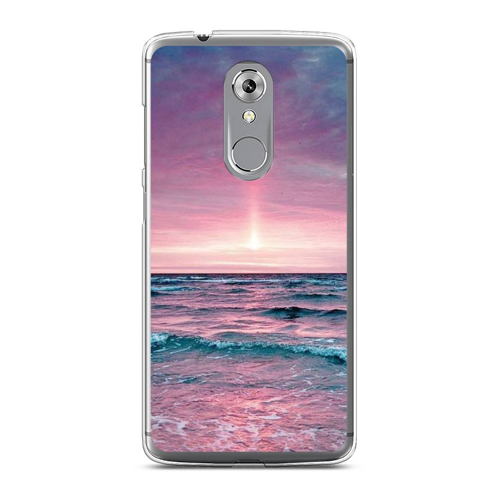 

Чехол на ZTE Axon 7 "Восход 3", Розовый;голубой, 131450-2