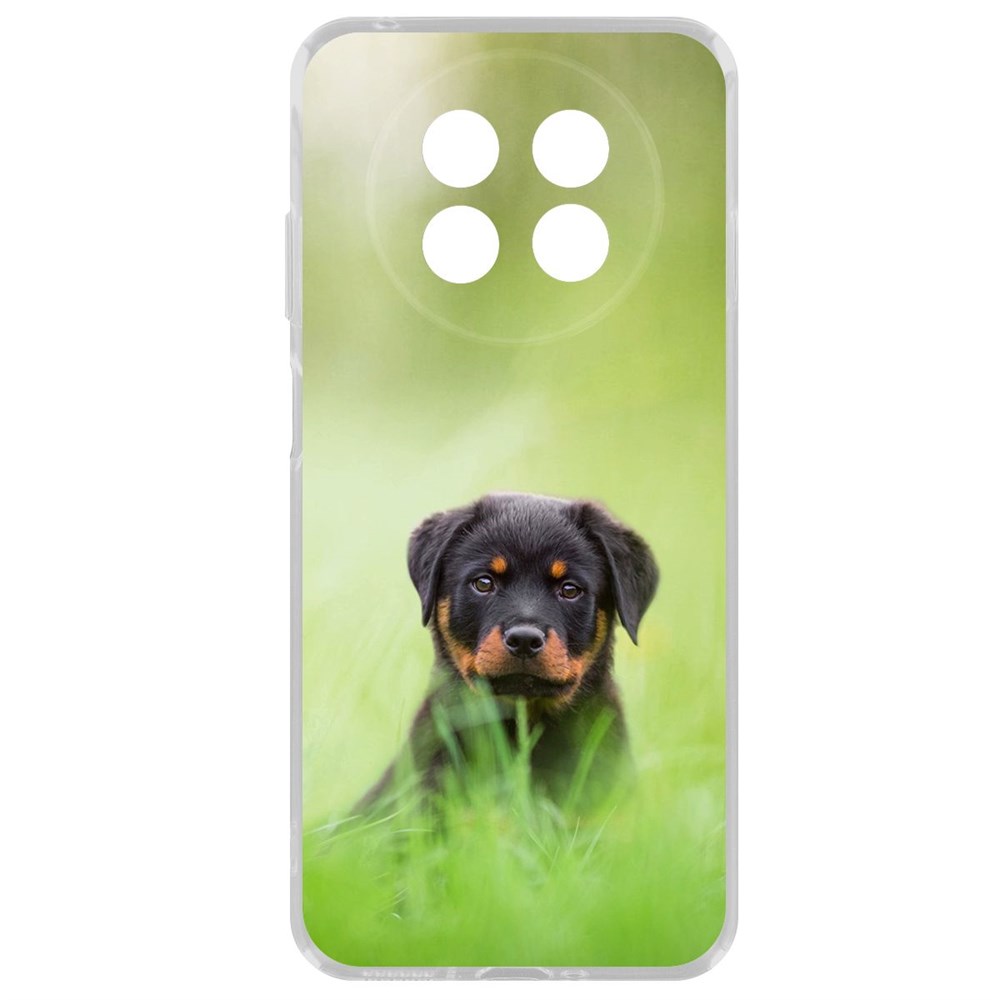 

Чехол-накладка Krutoff Clear Case Щенок ротвейлера для Huawei Nova Y91, Прозрачный