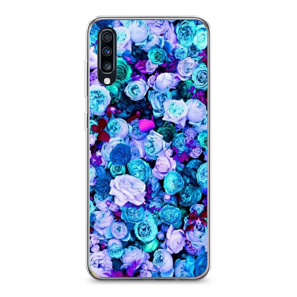 

Чехол на Samsung Galaxy A70 "Цветочный ковер", Фиолетовый, 28150-2