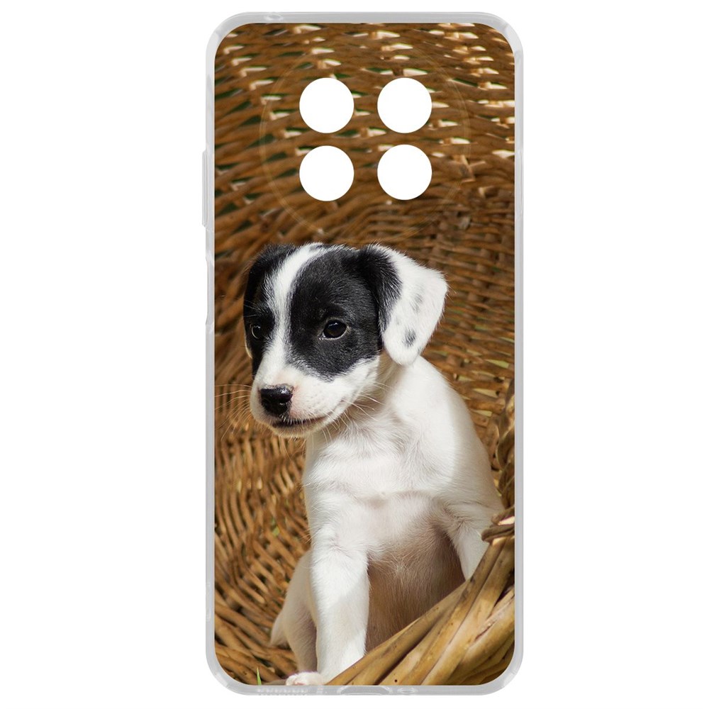 

Чехол-накладка Krutoff Clear Case Щенок в корзине для Huawei Nova Y91, Прозрачный