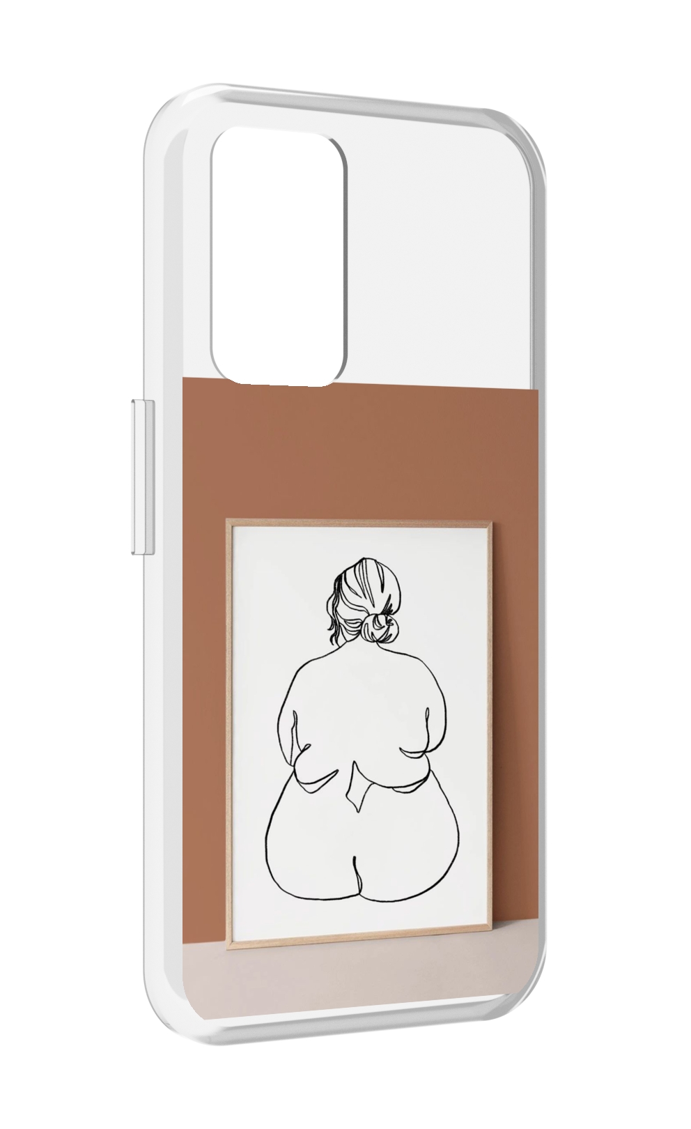 

Чехол MyPads Body Positive Female Figure Line Art женский для Realme GT Neo3T, Прозрачный, Tocco
