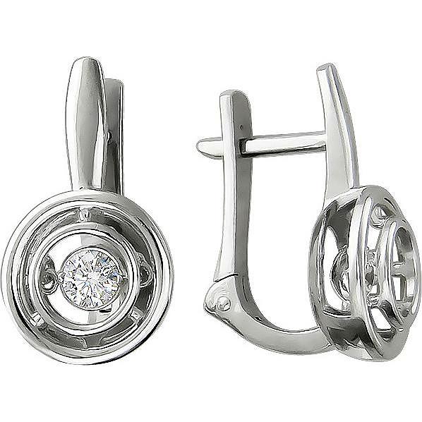 

Серьги женские из золота Эстет 01С127961, фианит, 01С127961