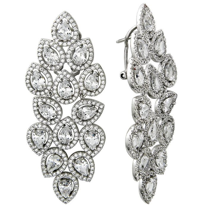

Серьги женские из серебра Эстет 01С159204, фианит, 01С159204