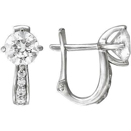 

Серьги женские из серебра Эстет 01С156357, фианит, 01С156357