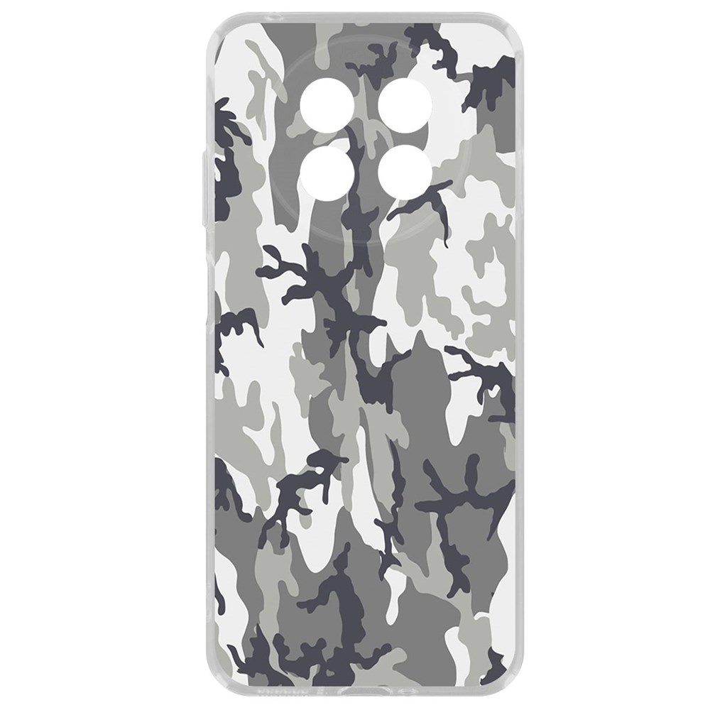 

Чехол-накладка Krutoff Clear Case Камуфляж серый для Huawei Nova Y91, Прозрачный