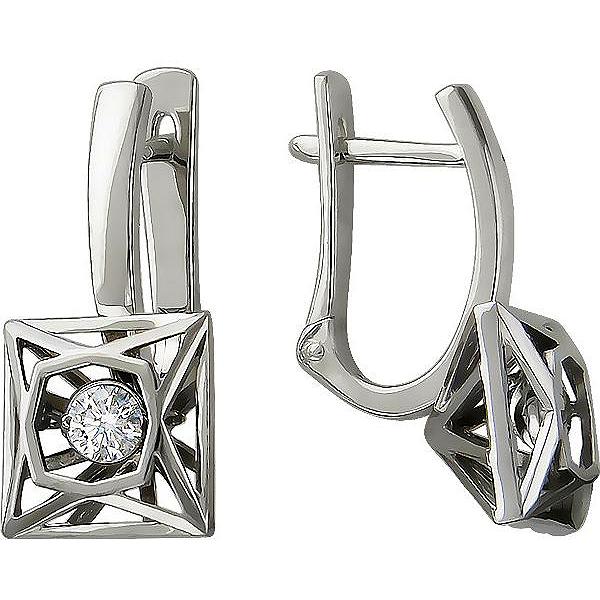 

Серьги женские из золота Эстет 01С127954, фианит, 01С127954