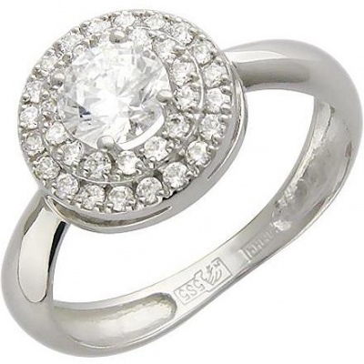 

Кольцо из серебра с фианитом р. 18 Эстет 01К155002, 01К155002