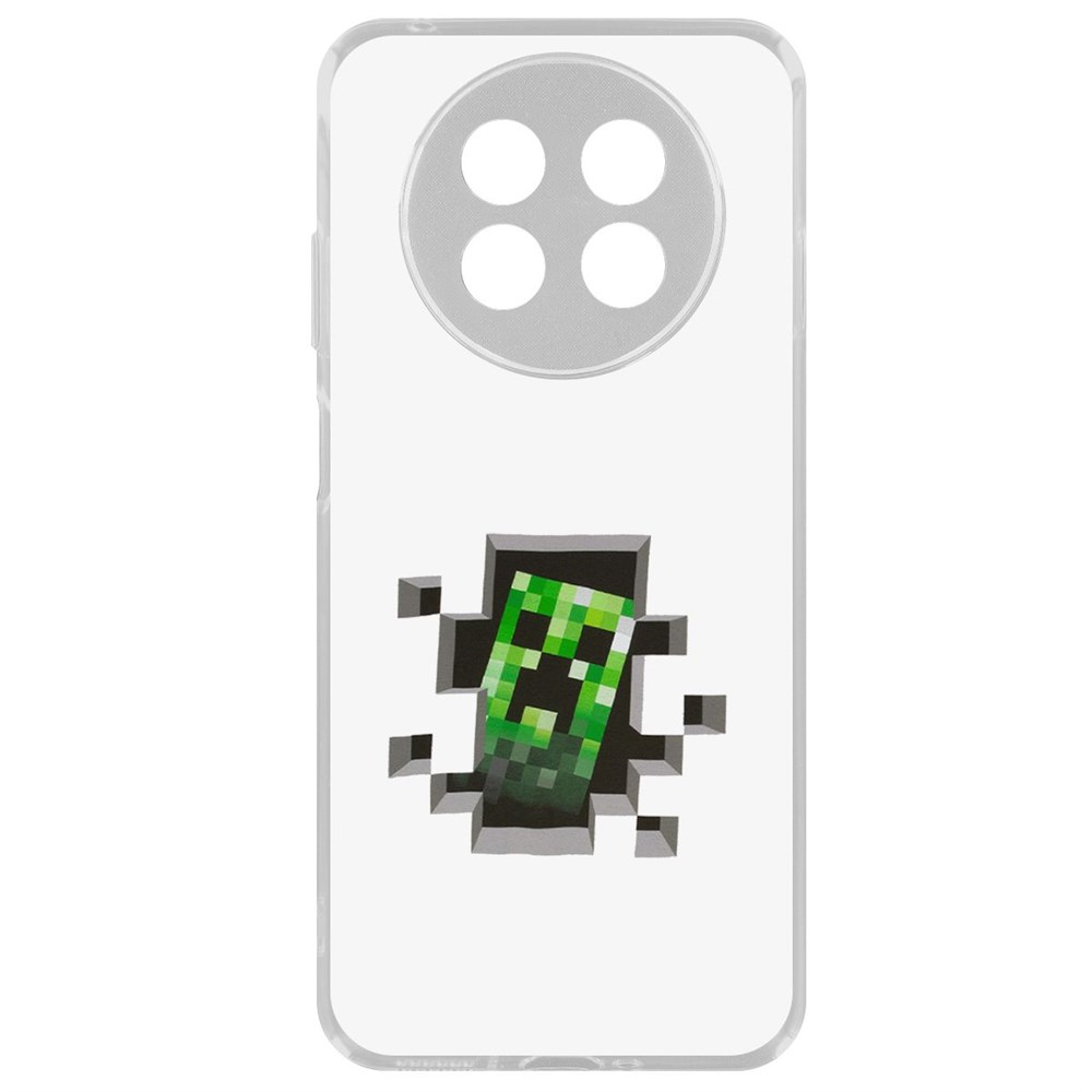 

Чехол-накладка Krutoff Clear Case Minecraft-Крипер для Huawei Nova Y91, Прозрачный