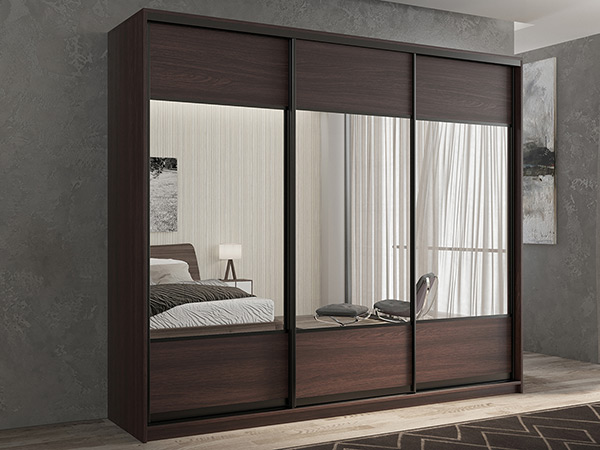 

Шкаф-купе 3-х дверный Кааппи 6 Венге 210х45х230 см, Коричневый;черный