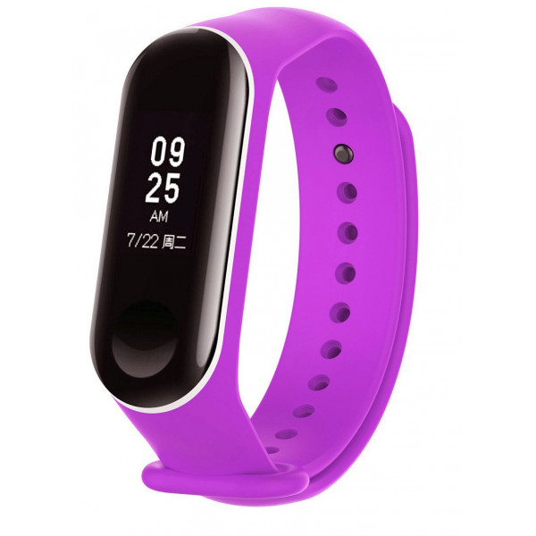 

Силиконовый ремешок для Xiaomi Mi Band 3/4/5/6 сиреневый, Фиолетовый, 100