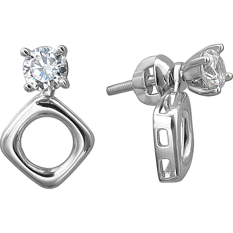 

Серьги женские из серебра Эстет 01С1513034, фианит, 01С1513034