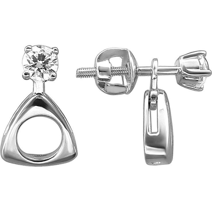

Серьги женские из серебра Эстет 01С1513030, фианит, 01С1513030