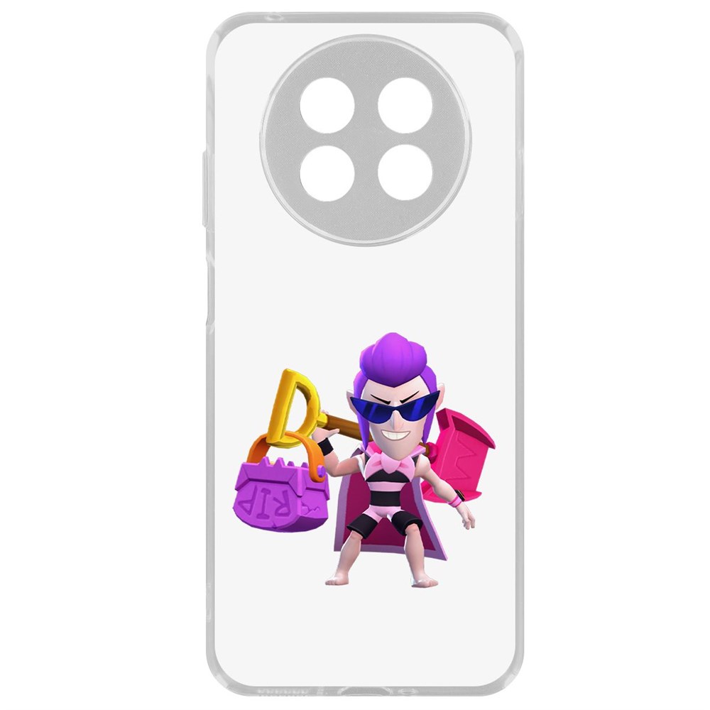 

Чехол-накладка Krutoff Clear Case Brawl Stars-Пляжный Мортис для Huawei Nova Y91, Прозрачный