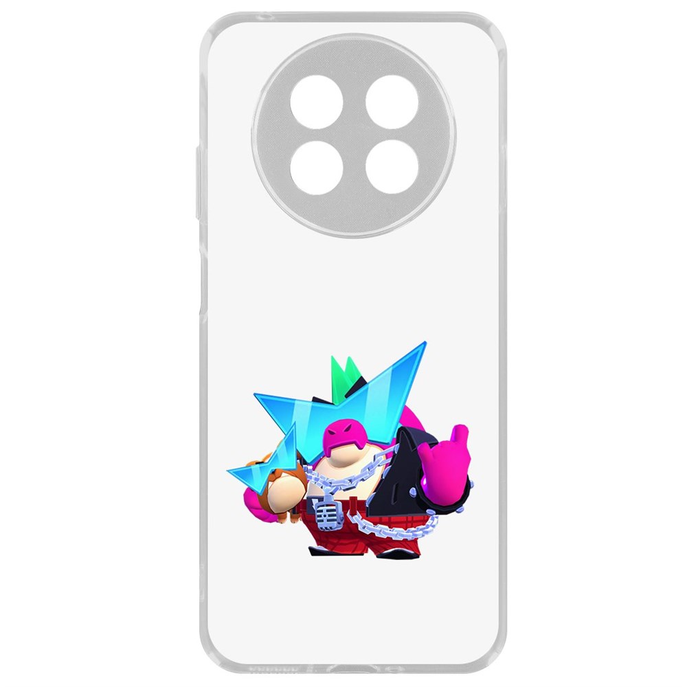 

Чехол-накладка Krutoff Clear Case Brawl Stars-Плохиш Базз для Huawei Nova Y91, Прозрачный