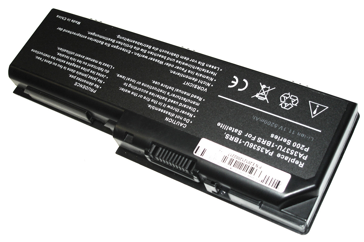 Аккумуляторная батарея для ноутбука Toshiba P200 (PA3536U-1BRS) 5200mAh OEM черная