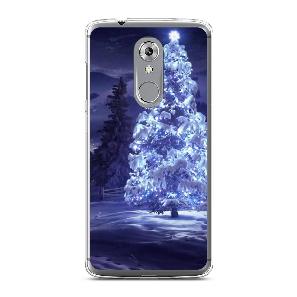 

Чехол на ZTE Axon 7 "Зима 4", Синий;черный;белый, 131450-2