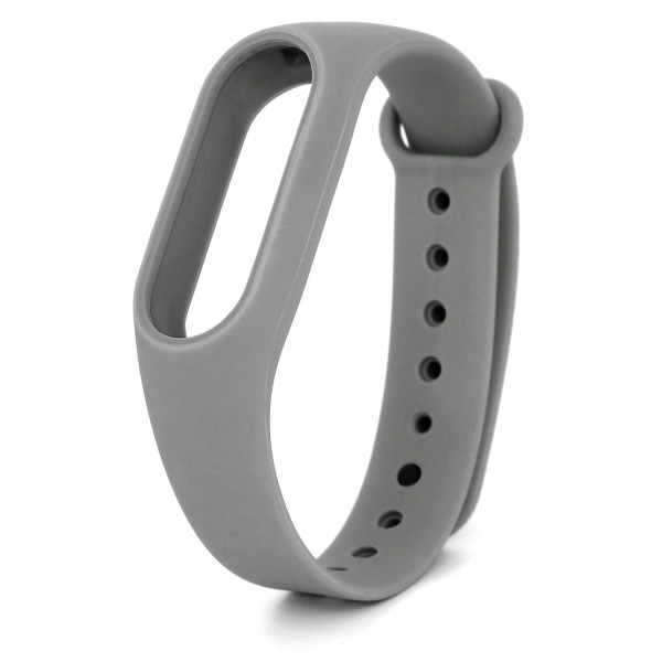 

Силиконовый ремешок для Xiaomi Mi Band 3/4/5/6 серый, 100