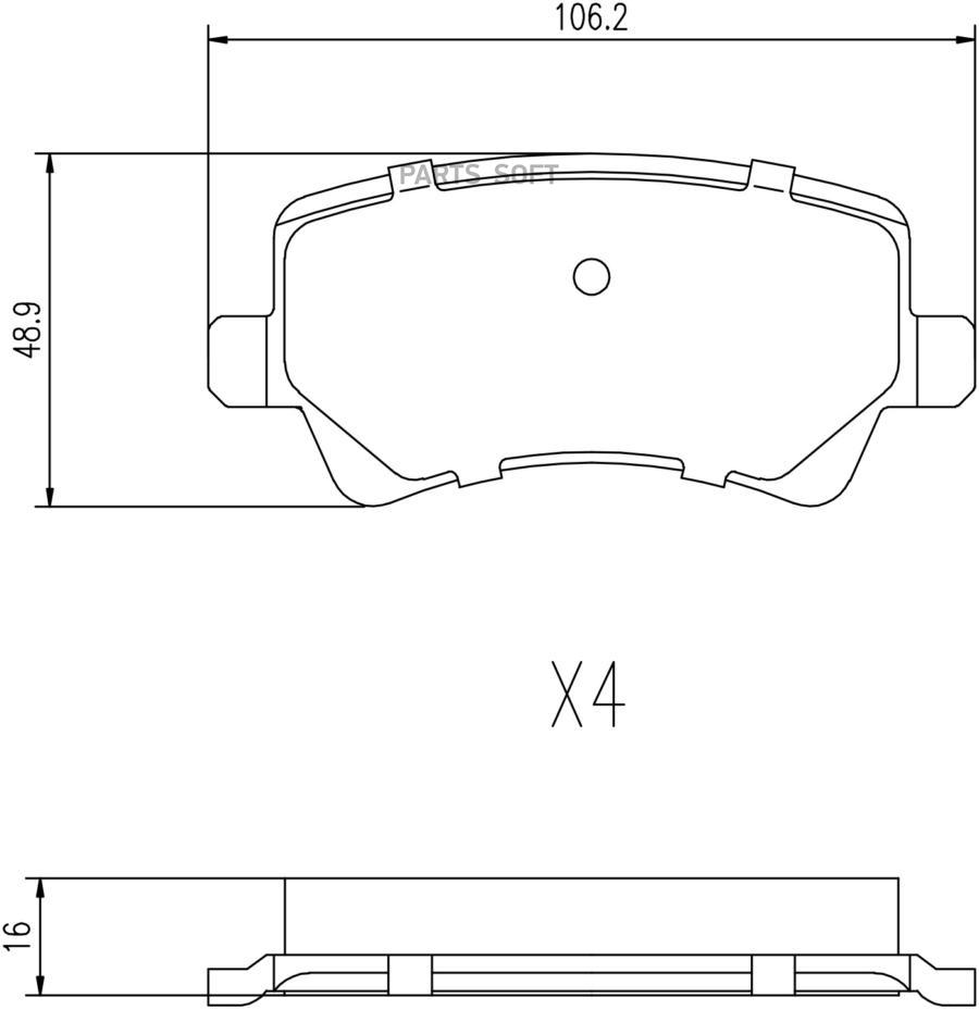 

Тормозные колодки BARNETT задние дисковые LR105
